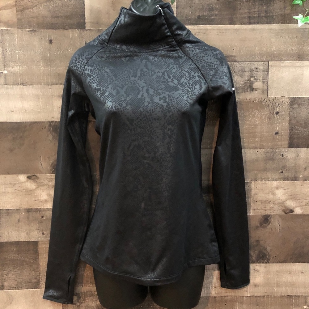 NIKE PRO DRI-FIT LONG SLEEVE Mock BLACK PULLOVER